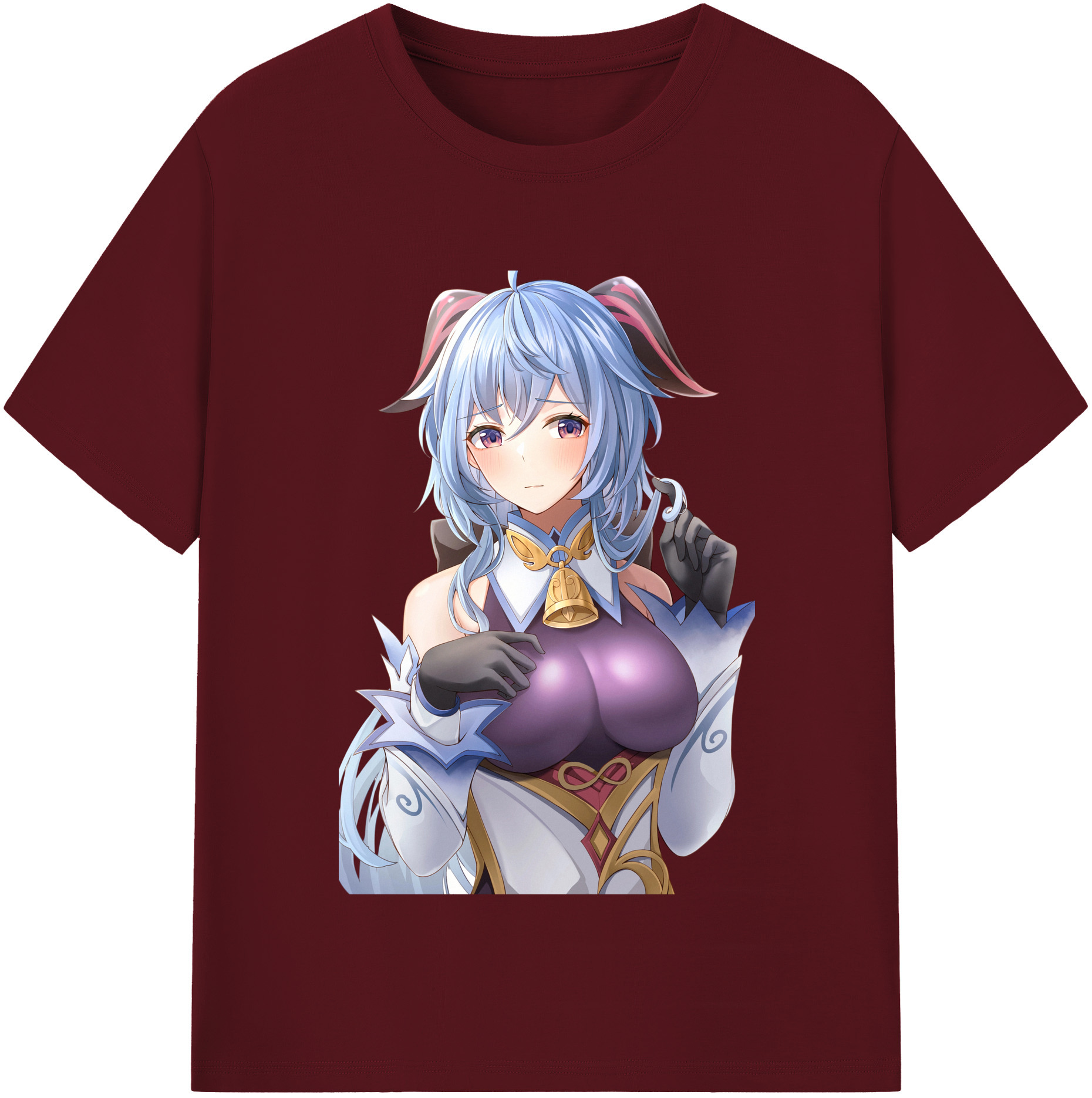 げんし神 甘雨 かんう genshin Ganyu 綿100％半袖Tシャツ（フロントプリント）